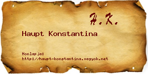 Haupt Konstantina névjegykártya